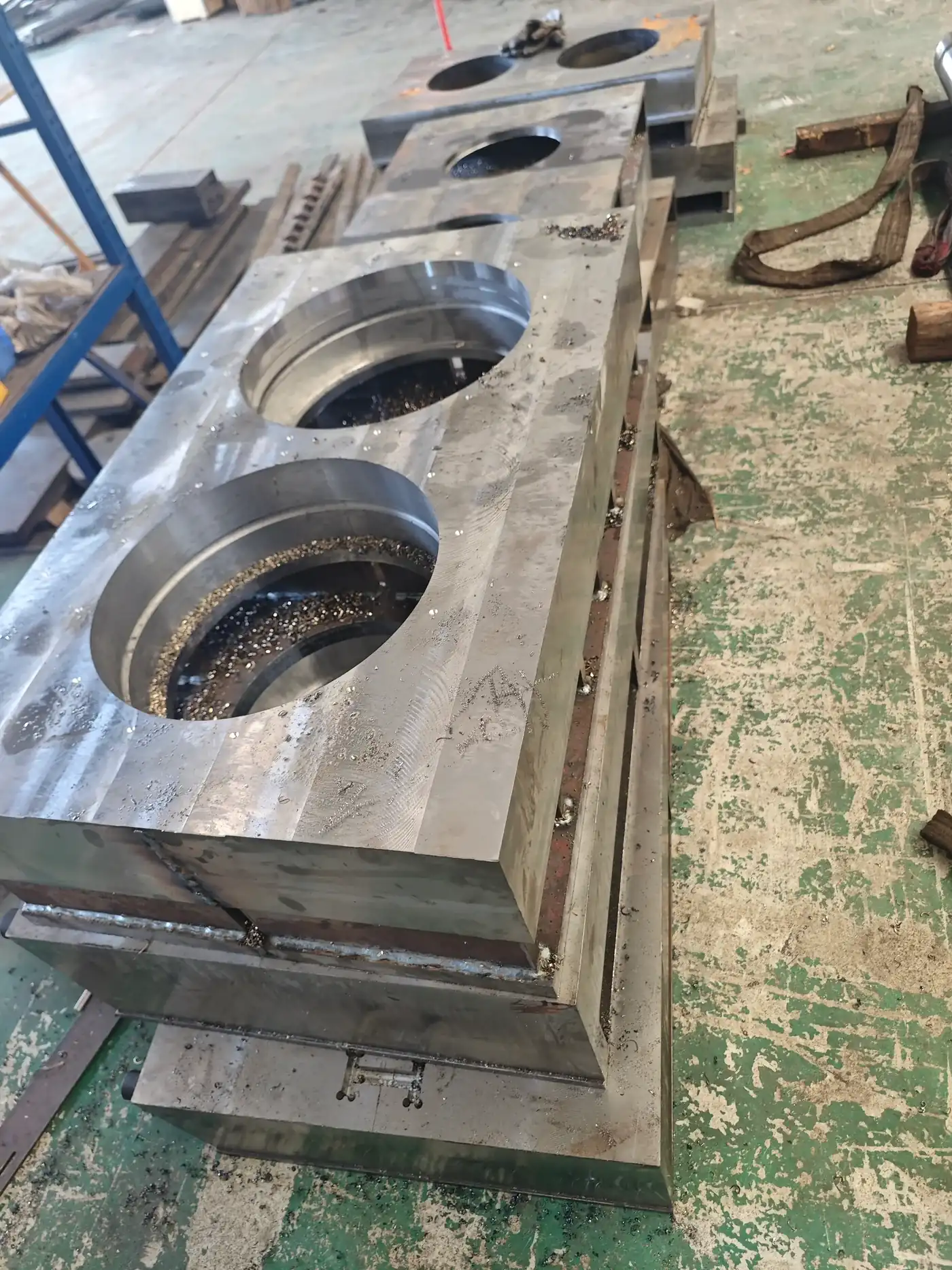Machined shredder box in BoRay production workshop