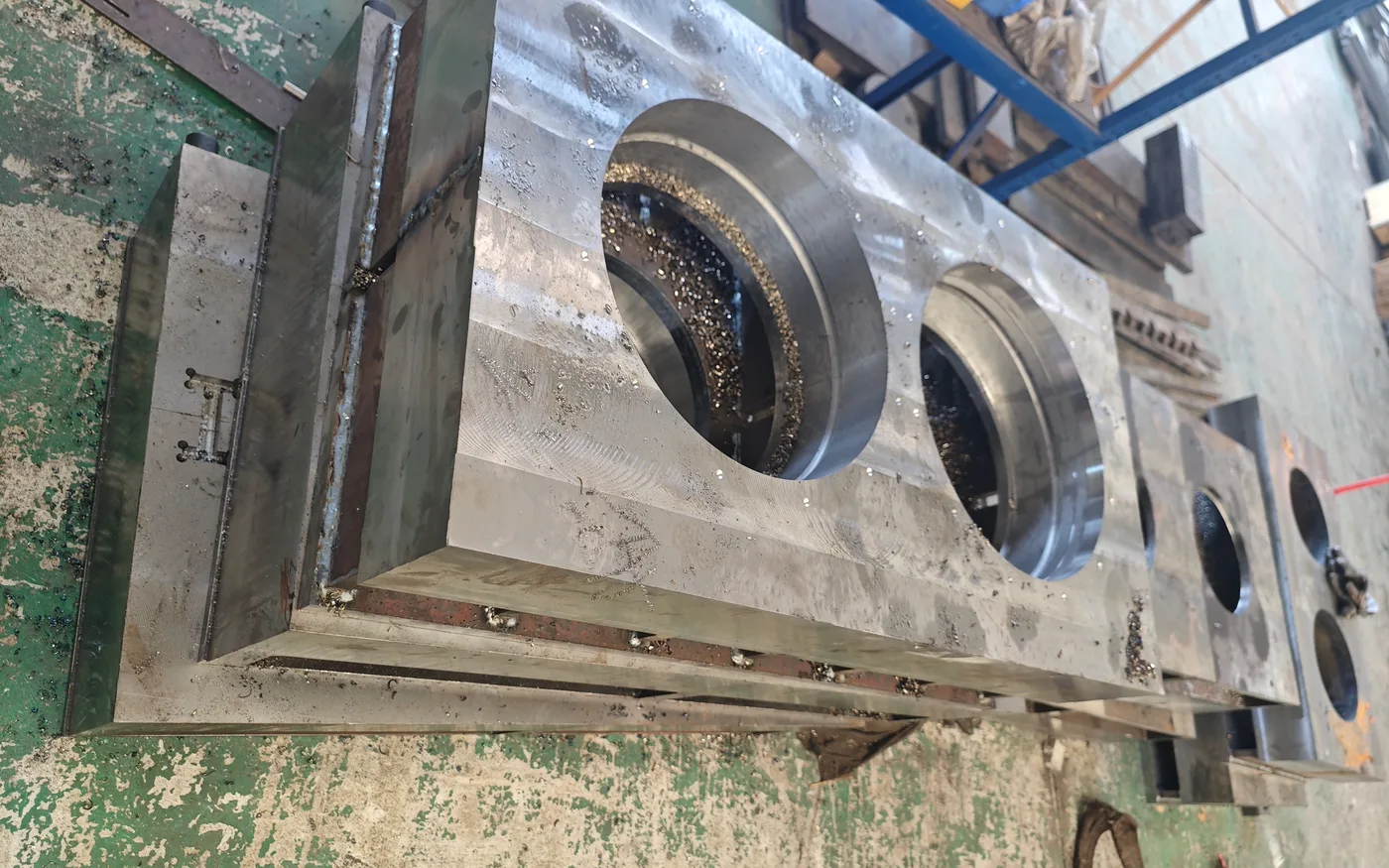 Machined shredder box in BoRay production workshop