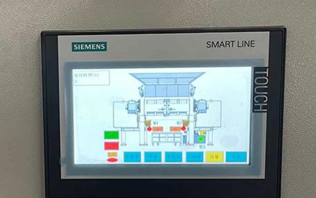 PLC control system for e-waste shredder overload protection