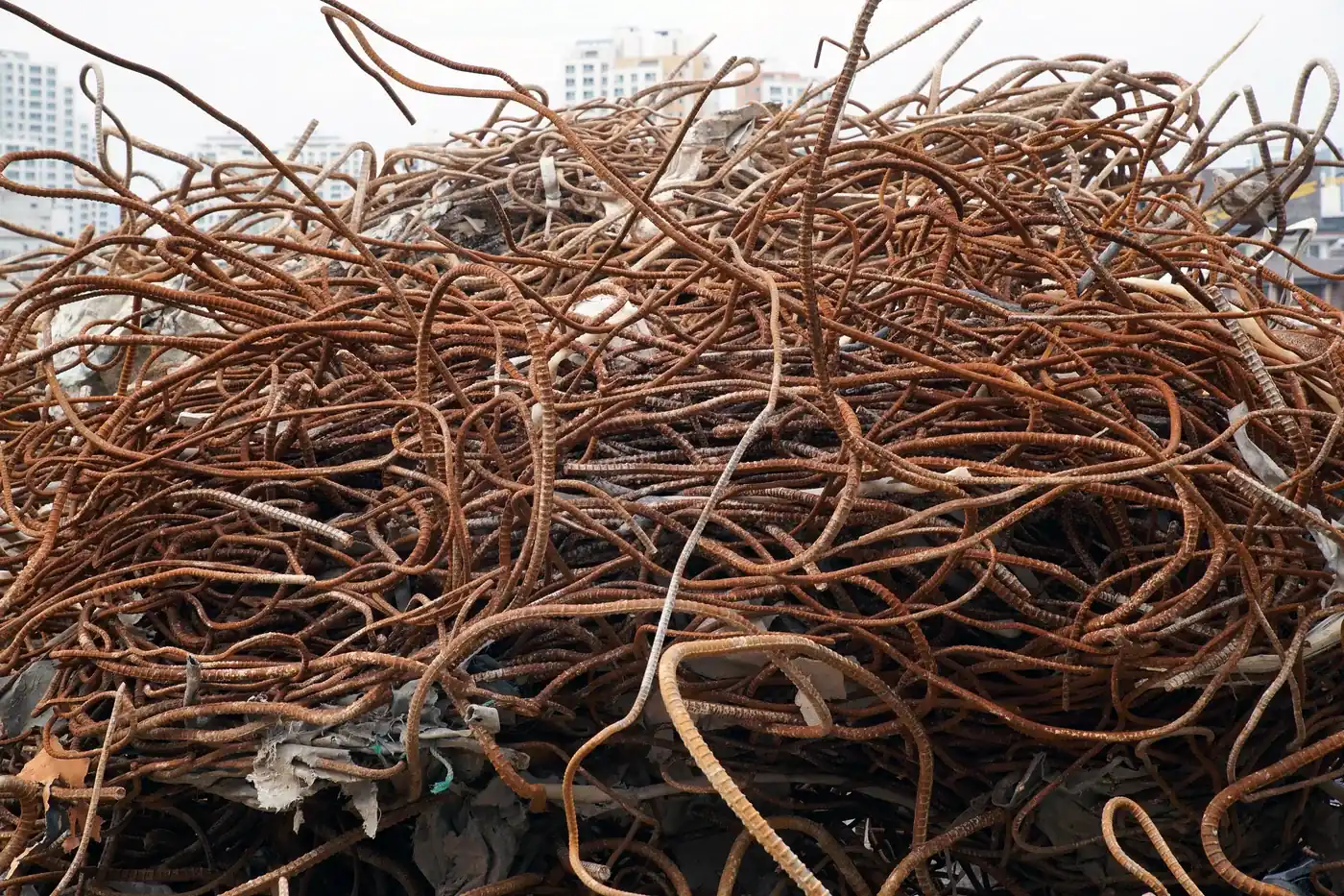 Steel and iron scrap for industrial metal shredder processing