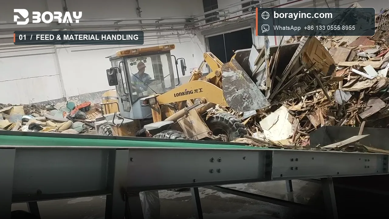 RDF material handling equipment operating on site