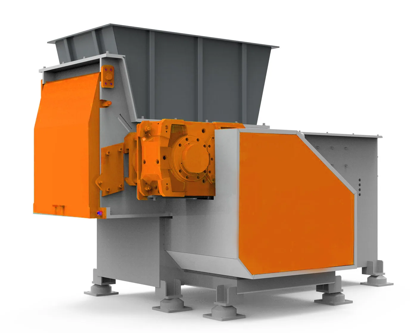 Single shaft plastic shredder for controlled output size