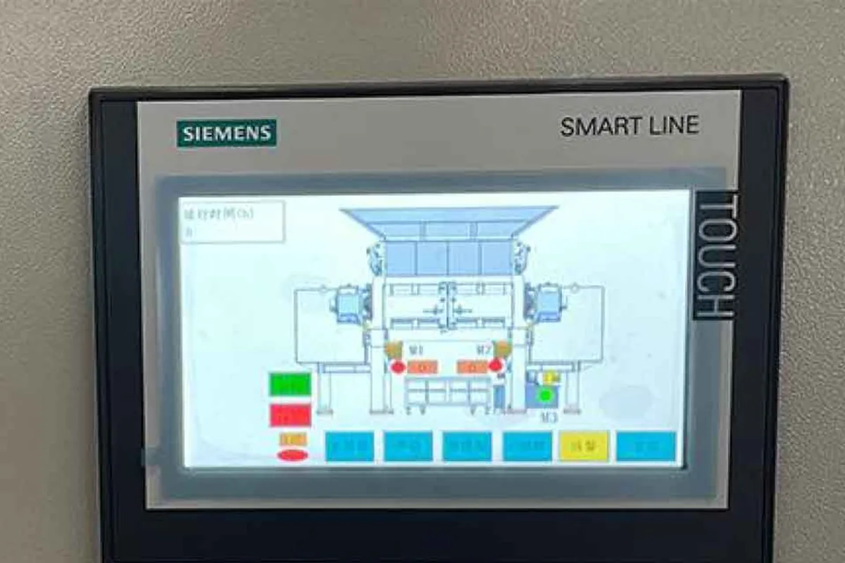 Single shaft shredder PLC control interface