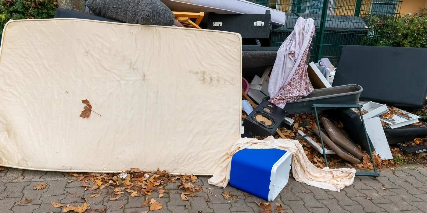 Bulky waste and furniture for solid waste shredder applications