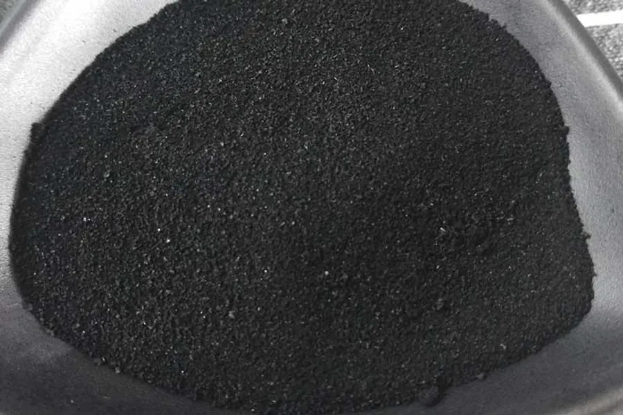 Rubber granules prepared from waste tire recycling process